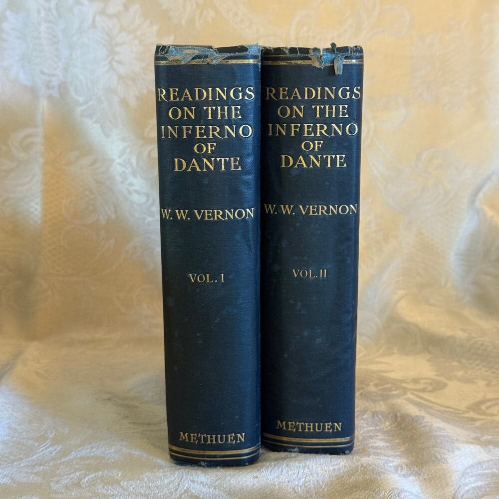 1906 Dante Inferno Vernon 2 Vol Set Signed Inscribed Methuen